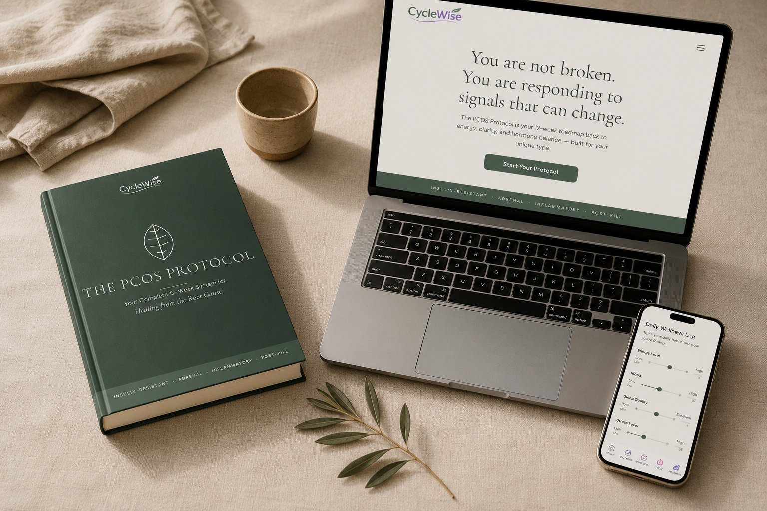 The Complete System on phone, tablet, and printed workbook